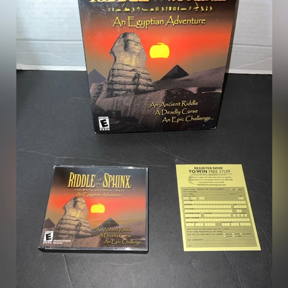 Riddle of the Sphinx: An Egyptian Adventure (PC, 2000) Big Box PC Game Complete